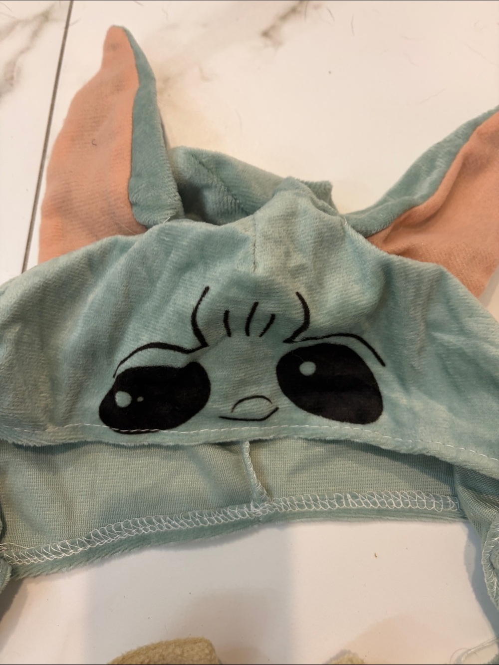 Kids Beige Grogu Star Wars with Green Character Costume - Picture 2 of 5